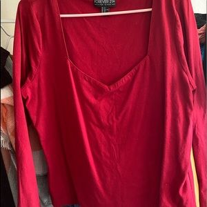 Forever21 Plus red top